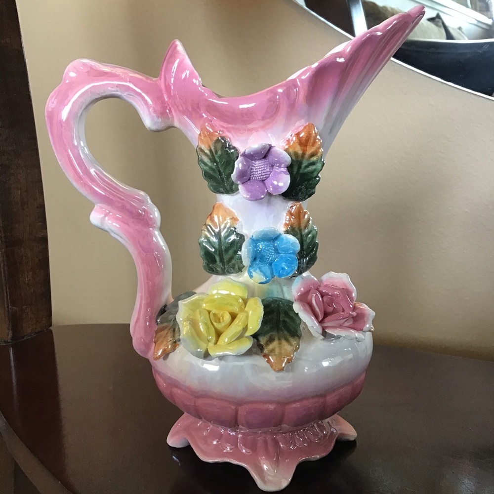 Vintage Shiah Yih Porcelain Floral Vase